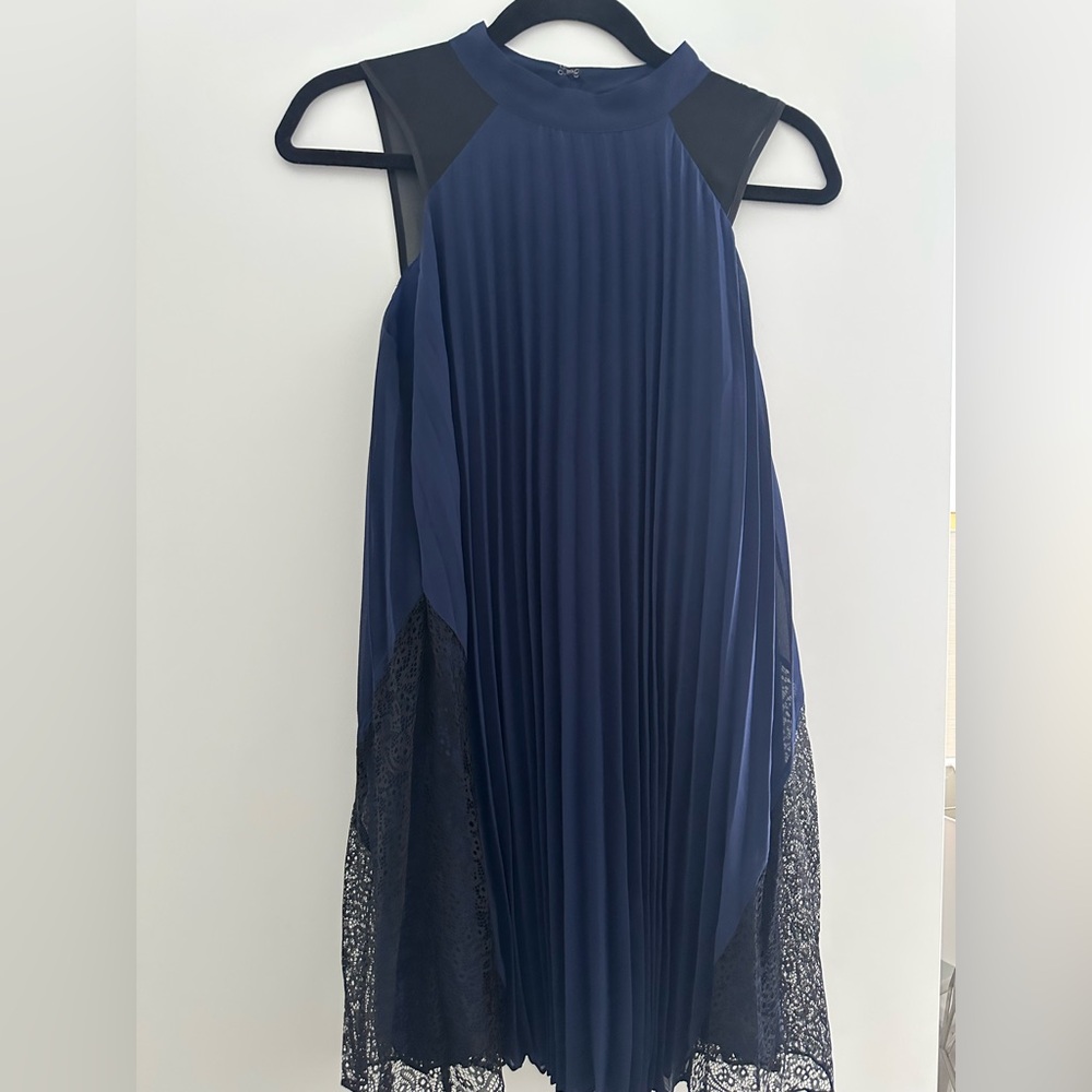 BCBGeneration Blue Pleated Dress